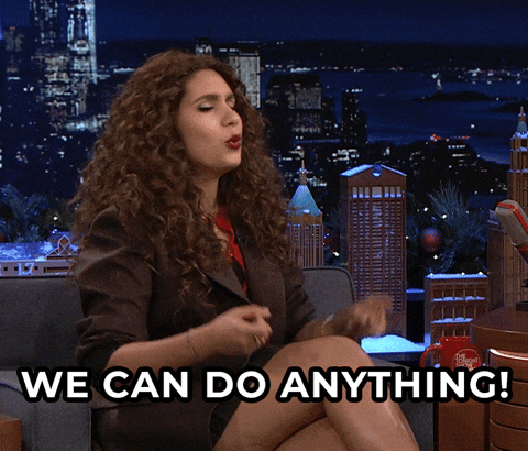 GIF met de tekst we can do anything