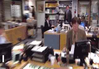 GIF uit de office met de tekst I declare privacy